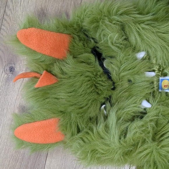 GYMBOREE Cute Fluffy Green Monster Costume Dress Up Halloween size 6-7 years - Picture 2 of 7